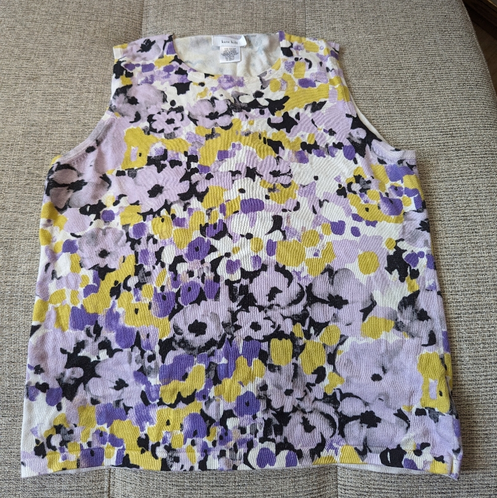 Kate Hill Floral Tank Top Large